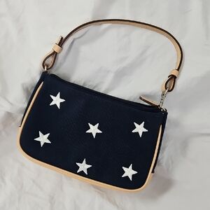 Navy Star-Patterned Women's Bag